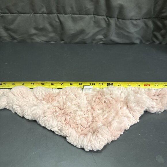 Rex Rabbit 100% Fur Snood Winter Stretchy Scarf Wrap Neckpiece Hook&eye Pink - Picture 11 of 16